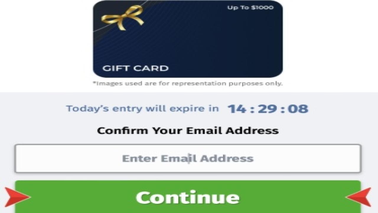 📧 Sign Up for “$1000 Gift Card”