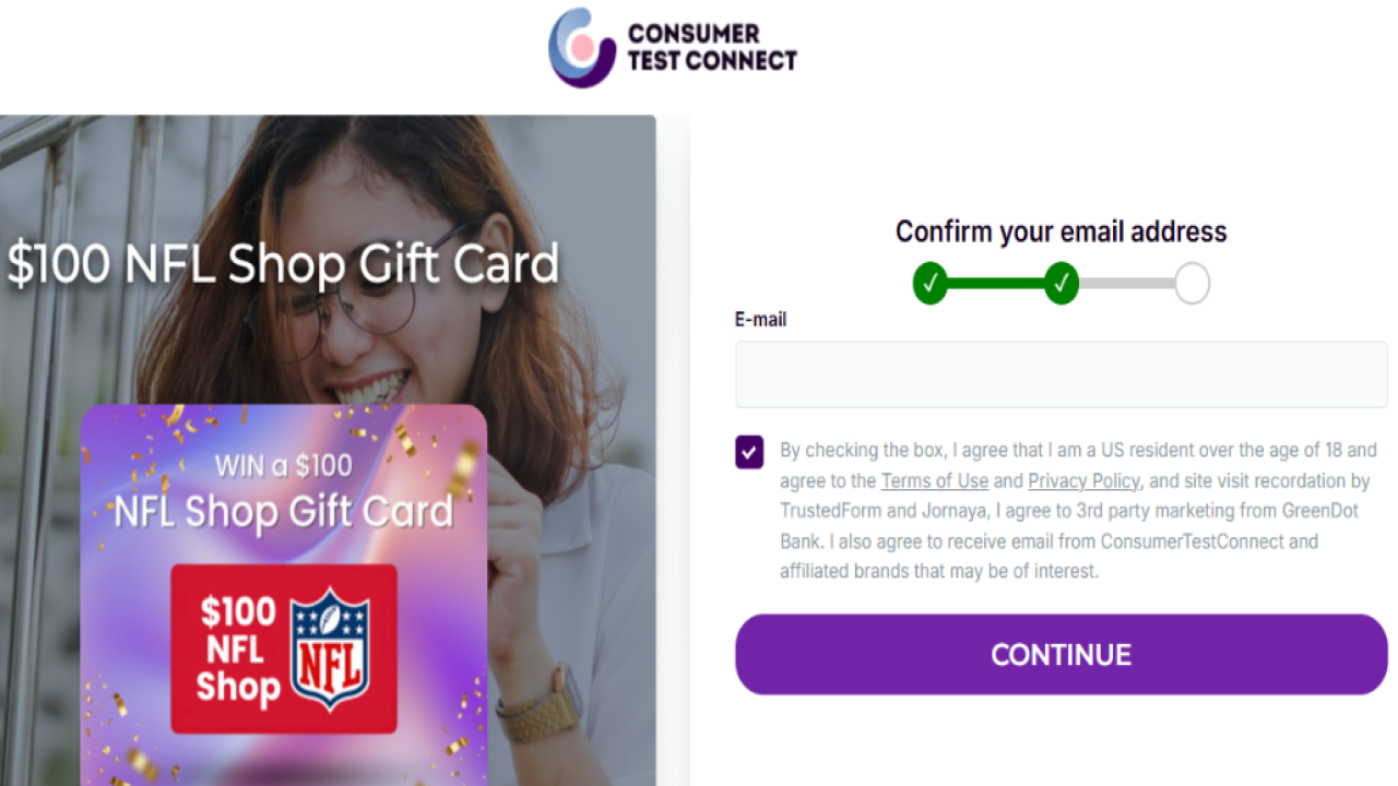 📧 Sign Up for “NFL Shop $100 Gift Card”